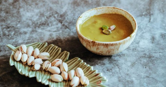 Hotové pistáciové maslo.