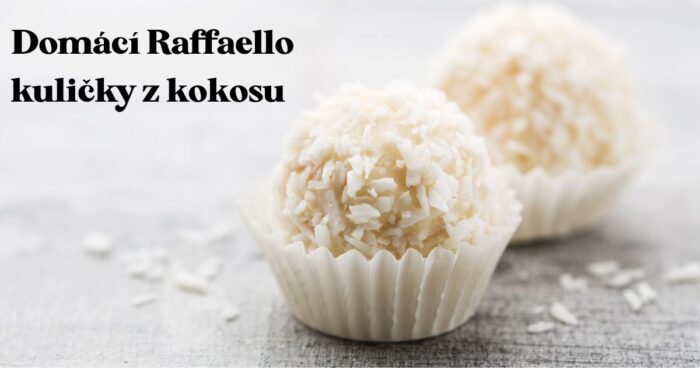 Kokosové raw guľky – nepečené cukrovinky. Raffaello guľky s koksom a mandľami.