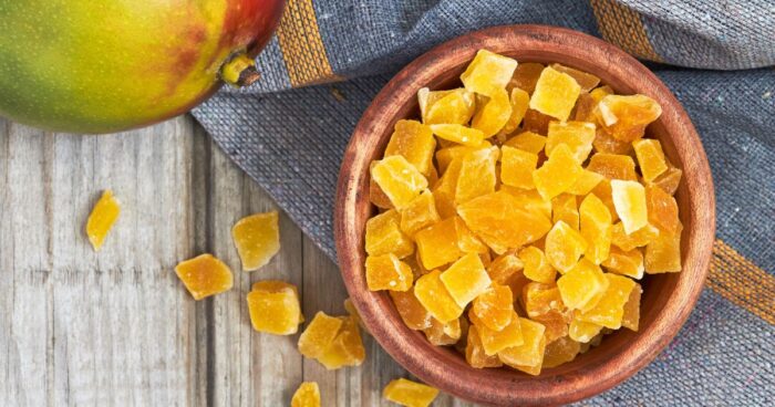 Vďaka tejto jedinečnej metóde sušenia (lyofilizácia) si kúsky manga zachovávajú takmer všetky živiny, vitamíny a minerály ako čerstvé.