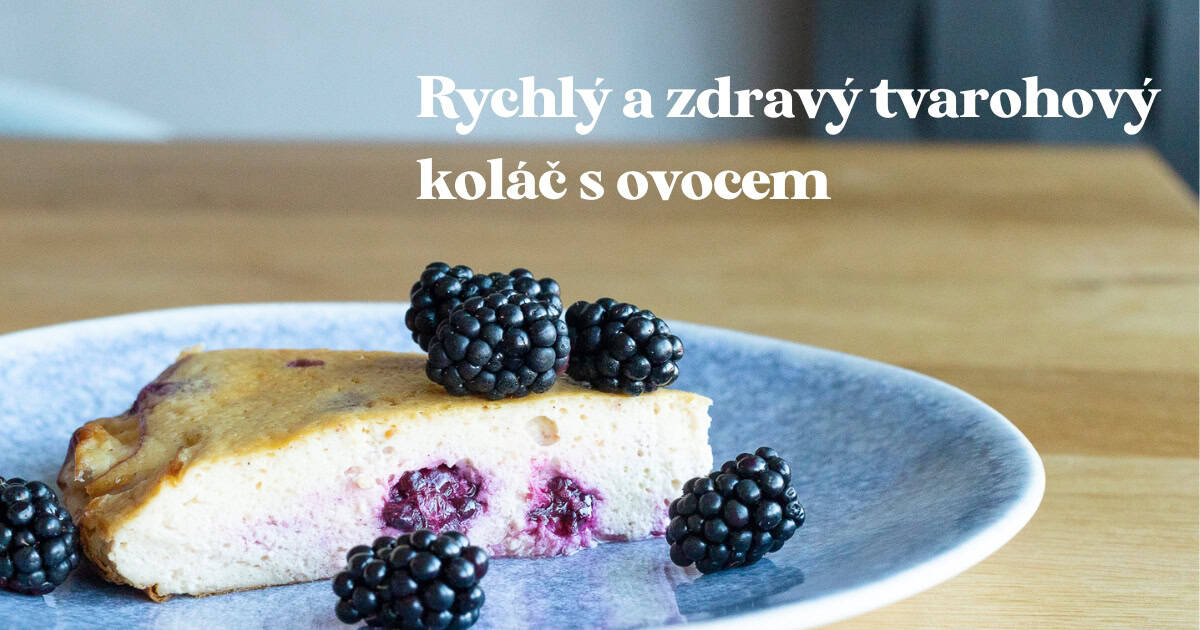 Rýchly a zdravý tvarohový koláč s ovocím (low carb, bezlepkový).