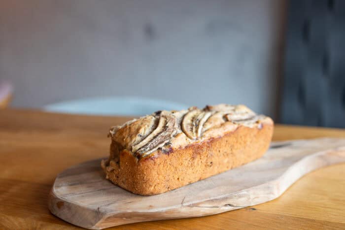 Banánový chlebík s čokoládou.