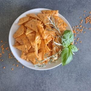 Domáce šošovicové lupienky.