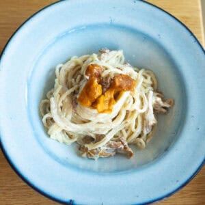 Cestoviny s líškovou omáčkou.