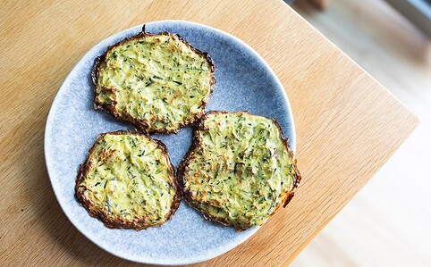 Cuketové placky pečené v rúre.