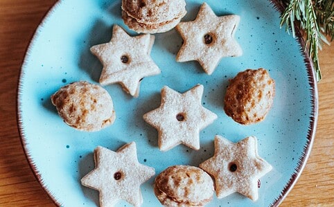 Linecké koláčiky bez laktózy.