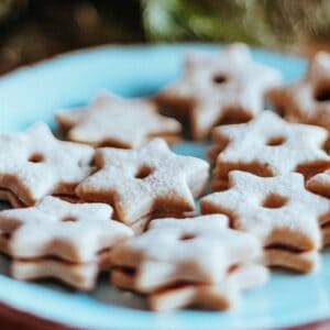 Zdravé linecké koláčiky.