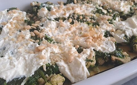 Lasagne so špenátom a kuracím mäsom