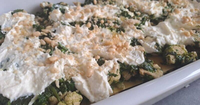 Lasagne so špenátom a kuracím mäsom